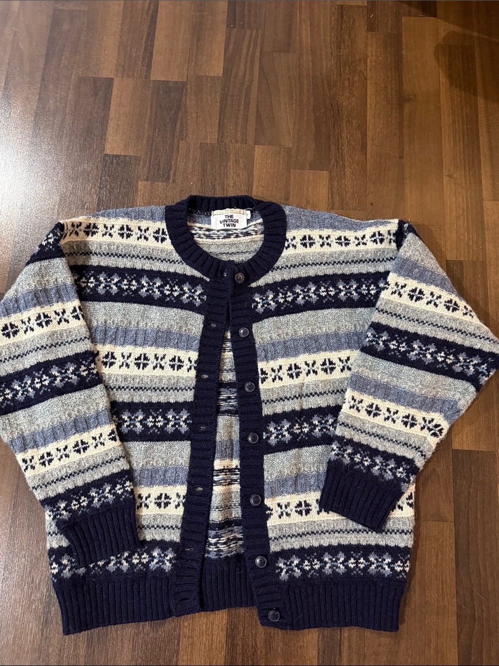 The Vintage Twin fair isle cardigan
